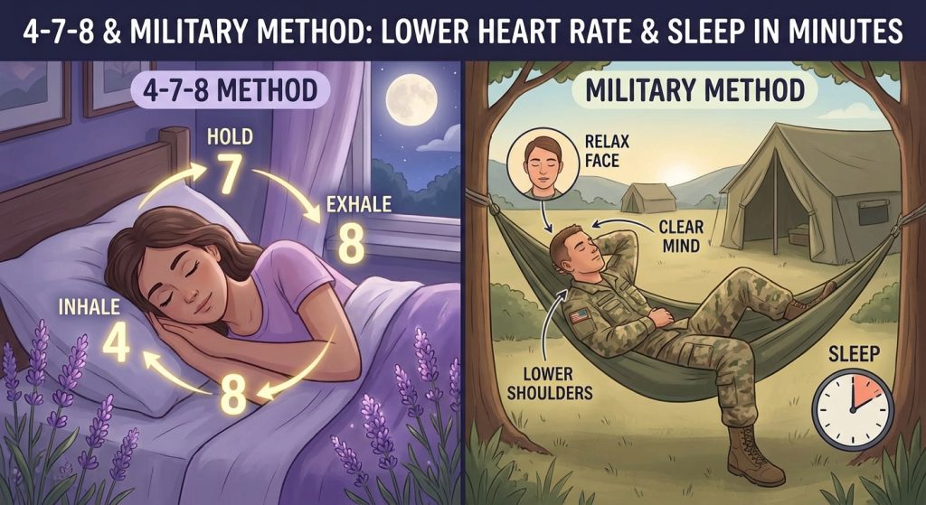 4-7-8 and Military Method for sleep