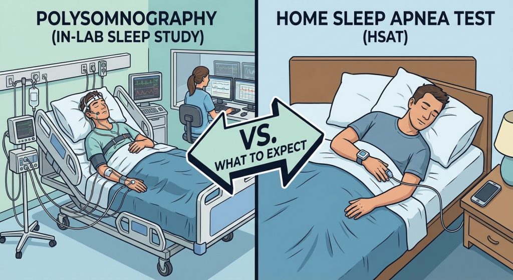 home apnoe tests vs full polysomnography