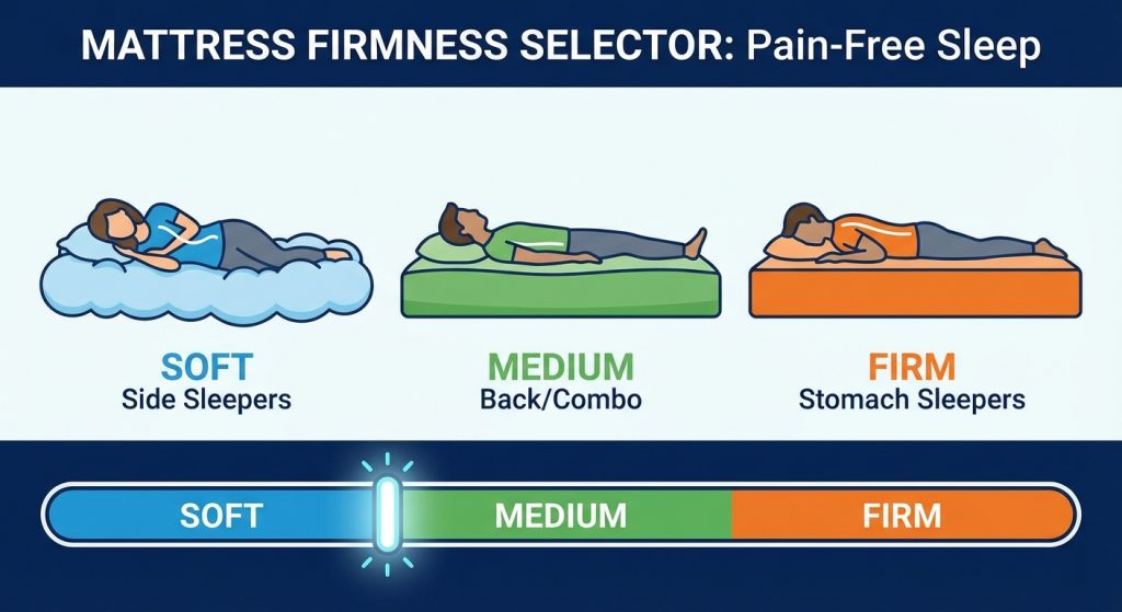 Mattress firmness selector