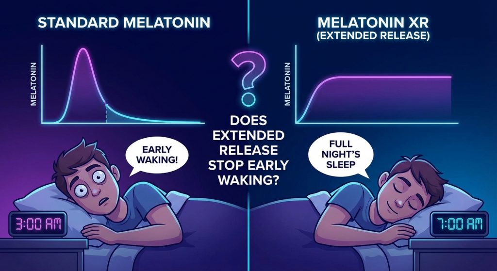 Melatonin XR early waking up
