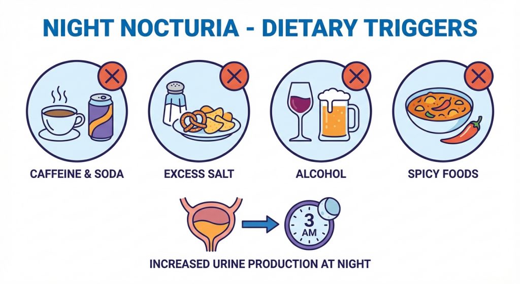 Night nocturia triggers