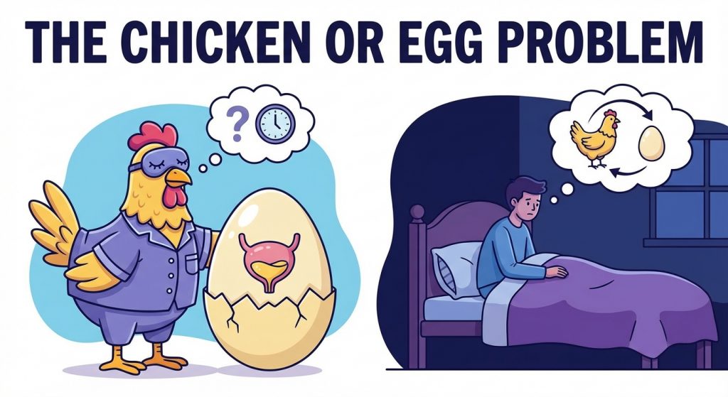 Sleep nocturia is chicken or egg