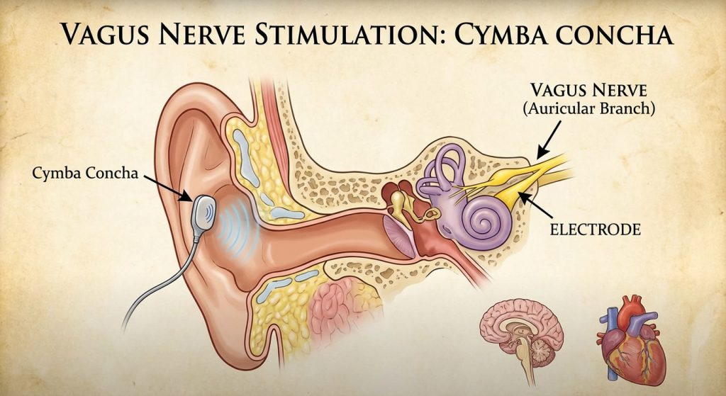 Vagus Nerve : Cymba Concha Stimulation
