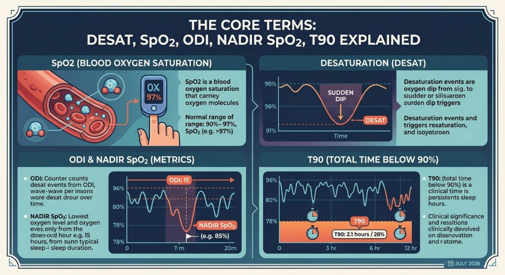 Core terms: Desaturation Spo2 ODI nadir SpO2 and T90